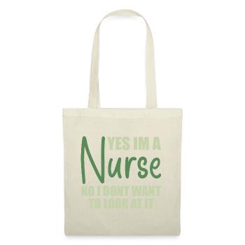 Cadeau Super Pouvoir Infirmière Infirmiere - Sac en tissu - nature - Devant
