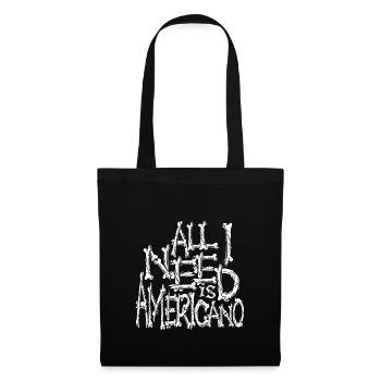 All i need is americano bones typography halloween - Tote Bag - black - Front