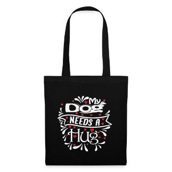 My dog needs a hug red hearts decorations - Tote Bag - black - Front