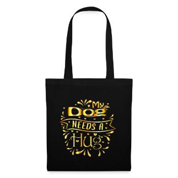My dog needs a hug gold heart style color - Tote Bag - black - Front