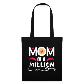 Maman dans un million - Sac en tissu - noir - Devant