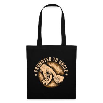 Funny Uncle Men Daddy Dad Boys Promoted To Uncle - Tote Bag - black - Front