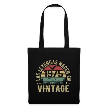 Legenden sind geboren 1975 Geburtstagsgeschenk 1975 - Stoffbeutel - Schwarz - Vorne