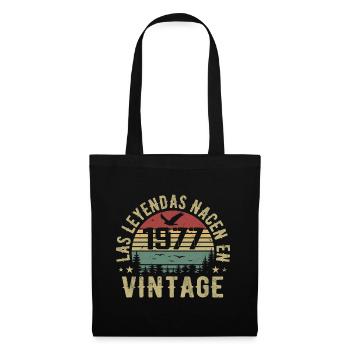 Legenden sind geboren 1977 Geburtstagsgeschenk 1977 - Stoffbeutel - Schwarz - Vorne