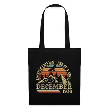 Vintage Décembre 1976, Génial Depuis Décembre 1976 - Sac en tissu - noir - Devant