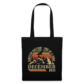 Vintage Décembre 1971, Génial Depuis Décembre 1971 - Sac en tissu - noir - Devant