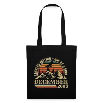 Vintage Décembre 2005, Génial Depuis Décembre 2005 - Sac en tissu - noir - Devant
