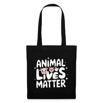 Végétarien Végétalien Végétarien Végétarien - Sac en tissu - noir - Devant