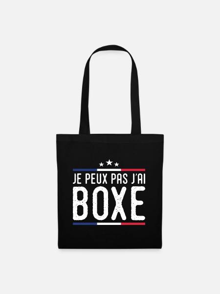 Boxe - je peux pas j'ai boxe boxeur boxing france - Sac en tissu - noir