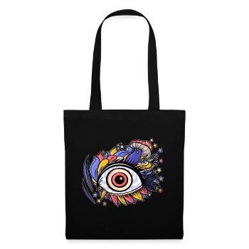 Yeux Psychedelisch_für substances sombres - Sac en tissu - noir - Devant