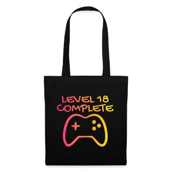 18 Birthday - Level 18 Complete - Gamer 18 years - Tote Bag - black - Front