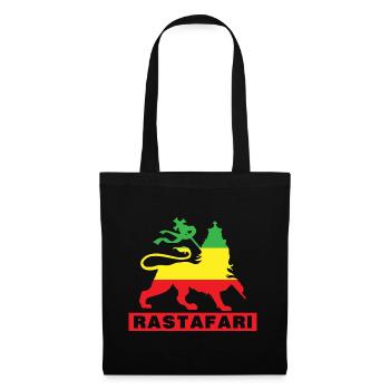 Rastafari Reggae Reggaeton Löwe Flagge Geschenk - Stoffbeutel - Schwarz - Vorne