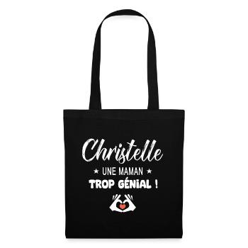 Christelle Cadeau pour une maman génial - Sac en tissu - noir - Devant