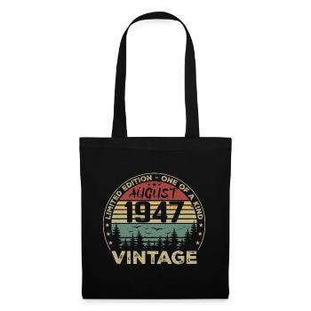 Vintage 1947 Millésime Août 1947 August 1947 Août - Tote Bag - black - Front
