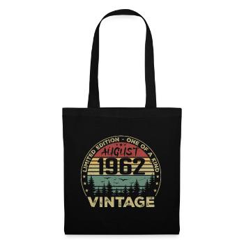 Vintage 1962 Millésime Août 1962 August 1962 Août - Tote Bag - black - Front