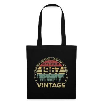 September 1967 Vintage Birthday Gift 1967 - Tote Bag - black - Front