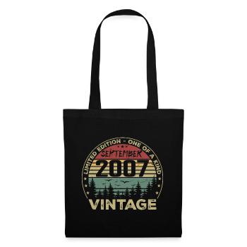 September 2007 Vintage Birthday Gift 2007 - Tote Bag - black - Front