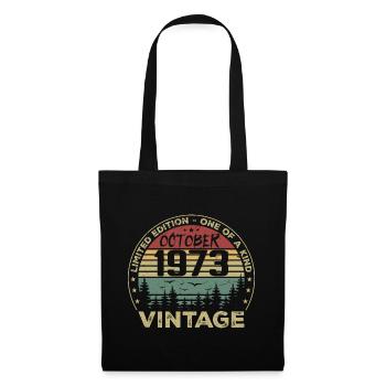 Anniversaire Millésime Fabriqué en Octobre 1973 - Sac en tissu - noir - Devant