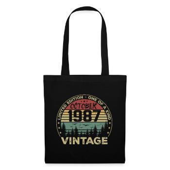 Anniversaire Millésime Fabriqué en Octobre 1987 - Sac en tissu - noir - Devant