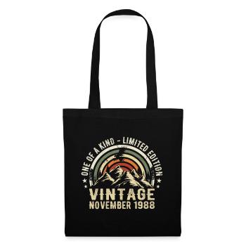 Anniversaire novembre 1988 - Cadeau Novembre 1988 - Sac en tissu - noir - Devant