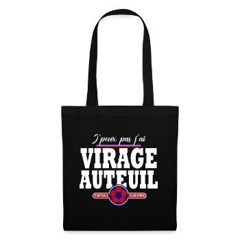 Virage Auteuil Paris football supporter club - Sac en tissu - noir - Devant