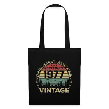 Retro Vintage December 1977 Birthday Gift - Tote Bag - black - Front