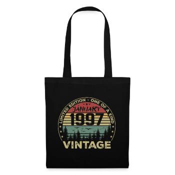 Vintage Janvier 1997 Anniversaire Janvier 1997 - Sac en tissu - noir - Devant
