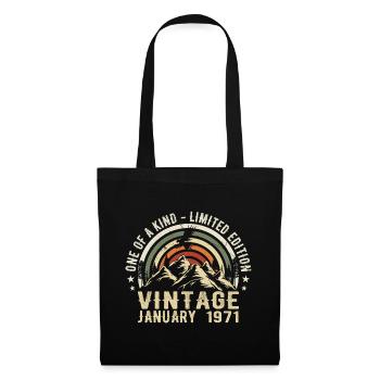 January 1971 Birthday Gift - Original 54 Years - Tote Bag - black - Front