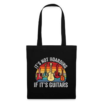 Es ist kein Horten, wenn es Gitarren sind - Stoffbeutel - Schwarz - Vorne
