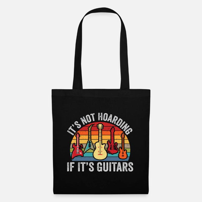 Es ist kein Horten, wenn es Gitarren sind - Stoffbeutel - Schwarz
