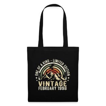 Anniversaire - février Cadeau Vintage février 1998 - Sac en tissu - noir - Devant