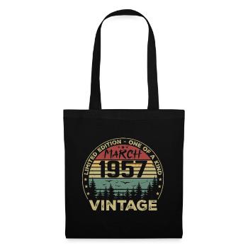 Mars 1957 - Meilleur Cadeau Anniversaire Mars 1957 - Sac en tissu - noir - Devant