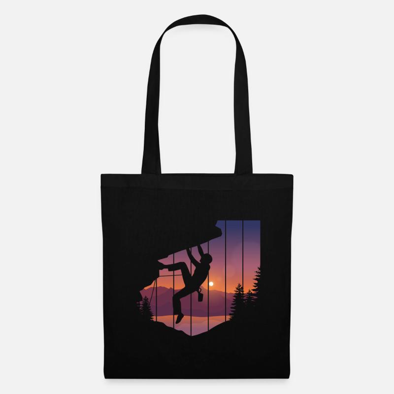 Rock Climbing Climber Mountaineering - Tote Bag - black