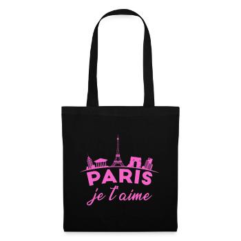 Amour Paris France Femmes Tour Eiffel - Sac en tissu - noir - Devant