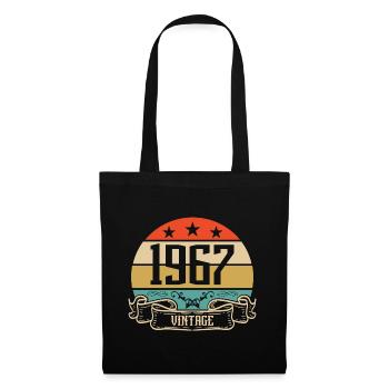 1967 Vintage Geburtstag Retro Classic - Stoffbeutel - Schwarz - Vorne