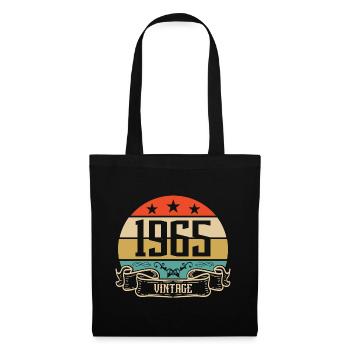 1965 Vintage Geburtstag Retro Classic - Stoffbeutel - Schwarz - Vorne