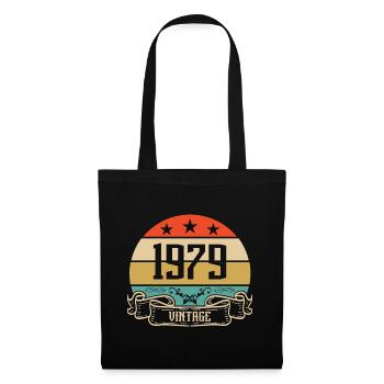 1979 Vintage Geburtstag Retro Classic - Stoffbeutel - Schwarz - Vorne