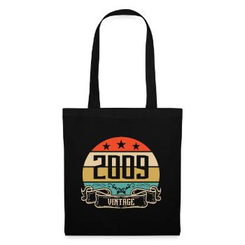 2009 Vintage Birthday Retro Classic - Sac en tissu - noir - Devant
