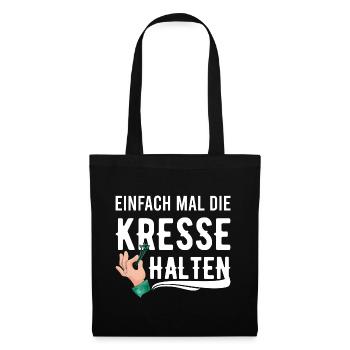 Einfach Mal die Kresse Halten Gartenlust Gärtner - Stoffbeutel - Schwarz - Vorne