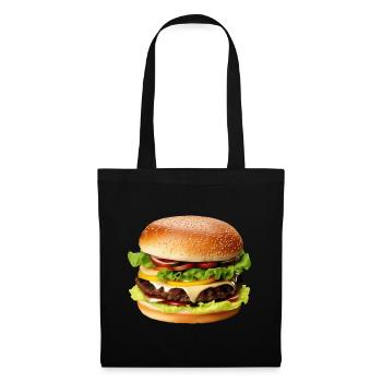 Hamburgers, la restauration rapide a toujours bon goût - Sac en tissu - noir - Devant