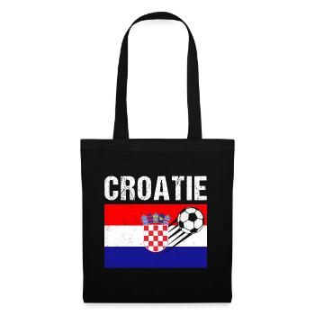 Croatian Flag Soccer Gift Croatian Soccer - Tote Bag - black - Front