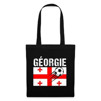 Georgia Flag Georgian Football Gift - Tote Bag - black - Front