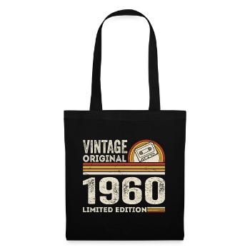 Vintage 1960 Cassette 1960 - 65e anniversaire 1960 - Sac en tissu - noir - Devant