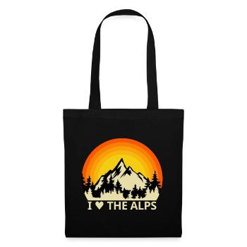I love the Alps, mountains, freedom, nature - Tote Bag - black - Front