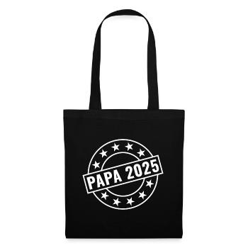 Papa 2025 - Stoffbeutel - Schwarz - Vorne