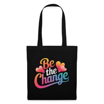 Altruisme Don désintéressé Donner d’école - Sac en tissu - noir - Devant