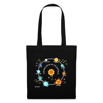 Planets Solar Graphic Planets Solar System Stars - Tote Bag - black - Front