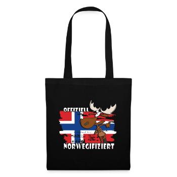 Norwegifiziert - Norwegen - Stoffbeutel - Schwarz - Vorne