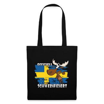 Schwedifiziert - Schweden - Stoffbeutel - Schwarz - Vorne