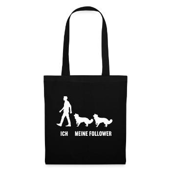 Ich Meine Follower Australian Shepherd Aussie - Stoffbeutel - Schwarz - Vorne